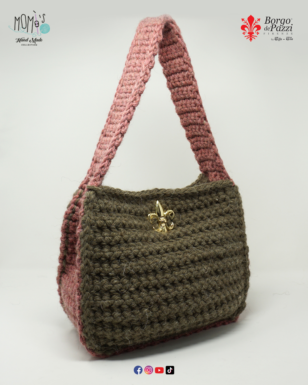 Kit Borsa all'uncinetto Hobo bag